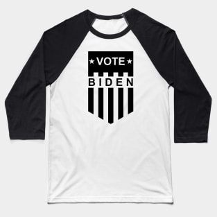 Vote Biden American Flag Shield - White and Black Baseball T-Shirt